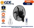 Home Work 18" Fan mai Sake Gina Baturi tare da Hasken Rana - 1