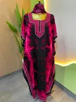 Indian Lightweight Bubu Gown with Scarf - 4