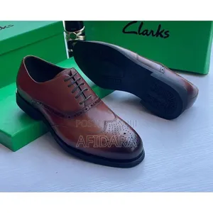 Clarks Cooperate Leather Brogues - Black & Brown