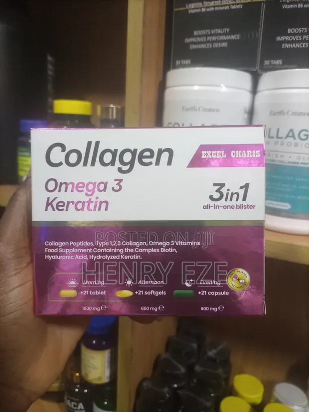 Excel Charis Collagen Omega 3 Keratin 3-in-1 Supplement - 1