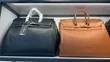 Premium Black Leather Travel Tote Weekend Bag - Multi-Pocket Organizer - 4