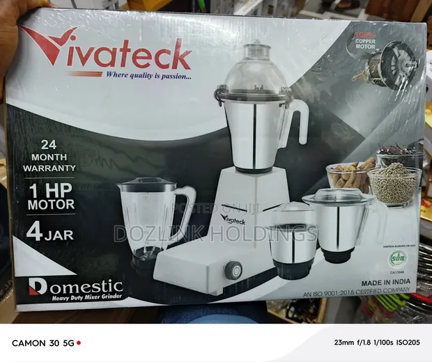 1 HP Vivateck Commercial Blender - Brand New - 1