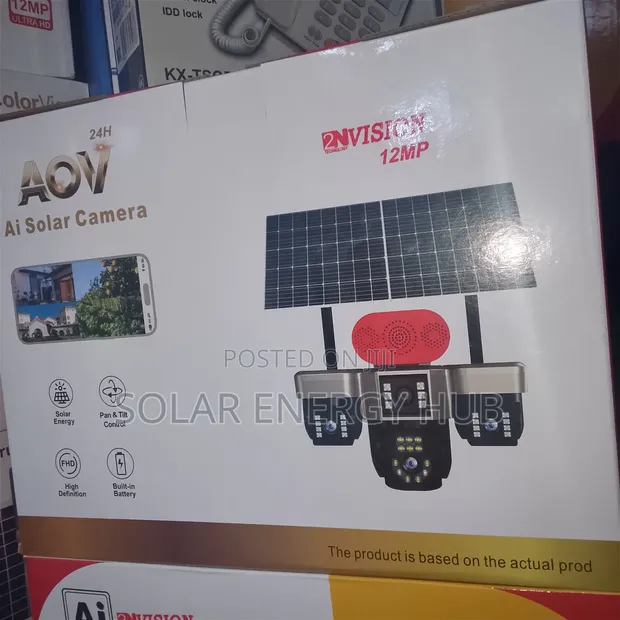 3-Lens 12MP AOV Solar Camera with Live Audio - 1