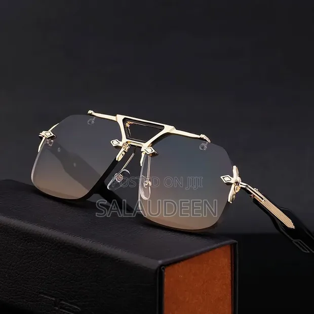 Luxury Double-Beam Metal Sunglasses - Men's - 1