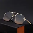 Luxury Double-Beam Metal Sunglasses - Men's - 1