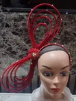 Red Ring Fascinator - Hannu Ya Yi - 1