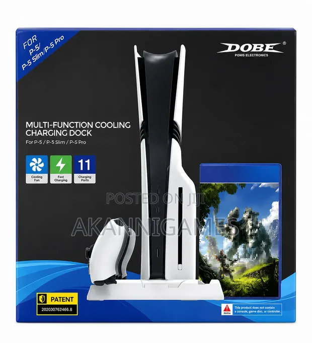 DOBE Multi-Function Cooling Charging Dock for PS5 - 1