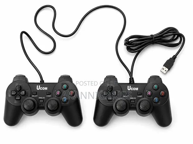 UCOM UC-JS704S Double Game Controllers - USB Wired for PC - 1