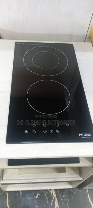 Phiima 2-Burner Built-in Electric Cooker - Black Glass