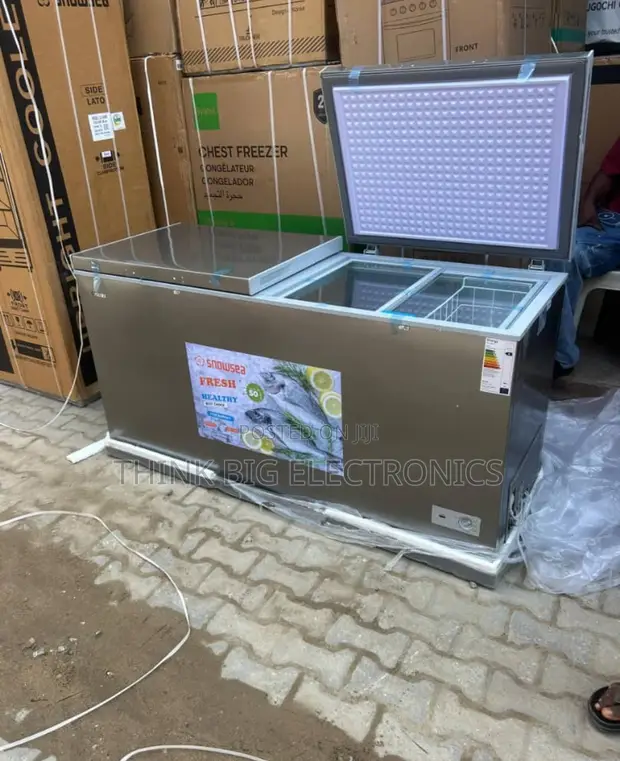 Brand New Snowsea 600L Double Door Stainless Steel Chest Freezer - 1