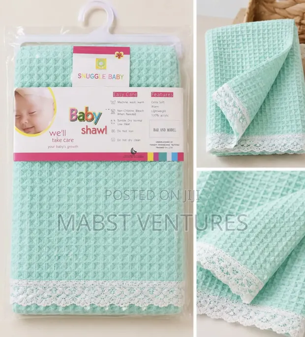 Snozu Modacrylic Baby Shawl - Green - 1