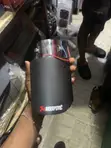 Carbon Fiber Style Car Exhaust Tip tare da LED Light - 2