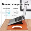 Ergonomic PU Leather Laptop Sleeve with Stand & Mousepad - 2