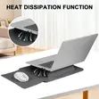 Ergonomic PU Leather Laptop Sleeve with Stand & Mousepad - 3
