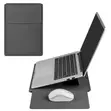 Ergonomic PU Leather Laptop Sleeve with Stand & Mousepad - 5