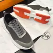 Hermes Premium Luxury Men's Sneakers - Gray - 1