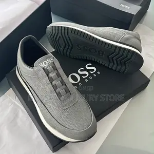 Hugo Boss Premium Luxury Men's Sneakers - Gray