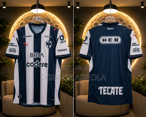Monterrey Jersey na Kwallon Kafa - Blue/White Lines | Inganci na Premium - 1
