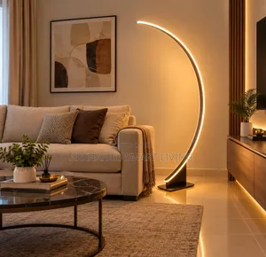 Nordic Minimalist Curved Floor Lamp for Living Room
