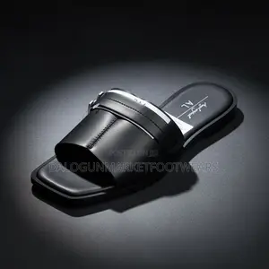 Stock Flat Leather Slippers