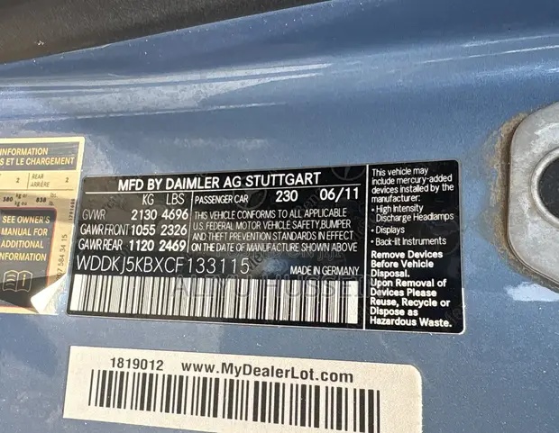 2011 Mercedes-Benz E350 Coupe Blue - 1