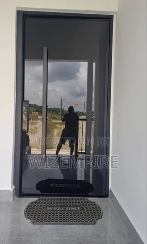 Plain Black Turkey Pivot Security Door 4ft x 8ft
