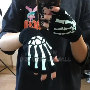 New Punk Unisex Glow-in-the-Dark Half Finger Gloves