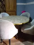 Marvel 4-Seater Dining Set with Marble Table - 2