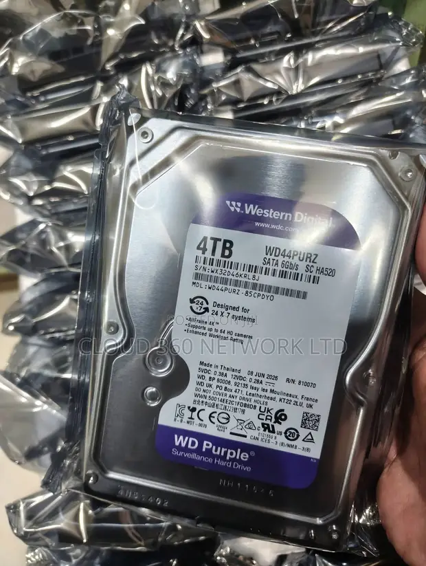 WD 4TB SATA Surveillance Hard Drive - 1