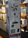 Qasa 18" Curvy 3-in-1 Rechargeable Fan da Solar Panel & 2 Bulbs - 4