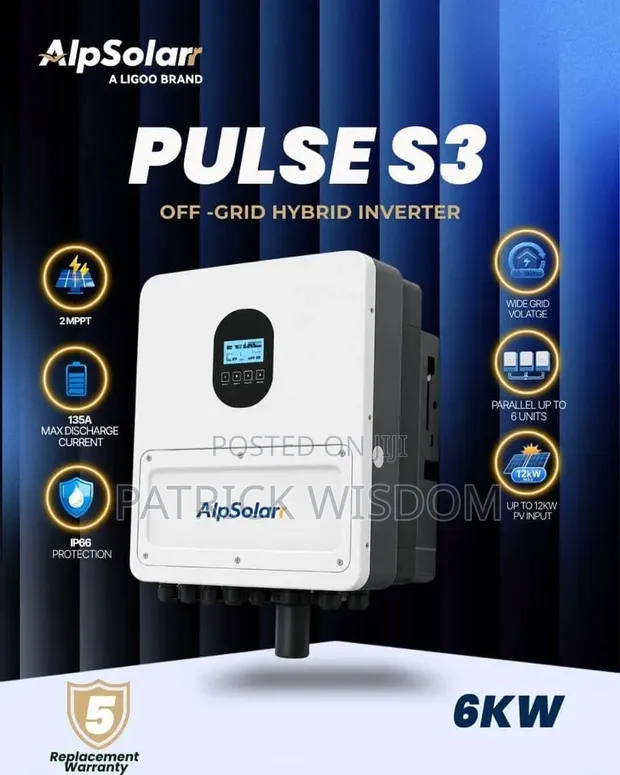 Alpsolar 6kW Off-Grid Inverter - Garanti Shekaru 5 - 1