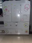 Baby Cot and Wardrobe - Gray - 4