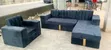 Standard Stripes L-Shape Sofa Set with Single Seat - 1
