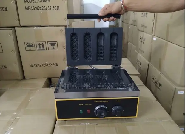 Commercial Electric Hotdog Waffle Maker / Stick Waffle Machine - 1