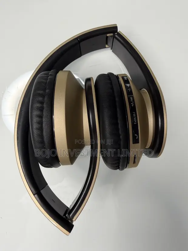 PowerLocus P1 Wireless Bluetooth Over-Ear Headphones - Gold - 1