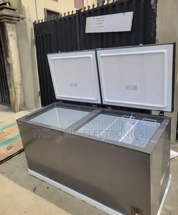 Brand New Hisense 420L Double Door Chest Freezer - Silver - 1
