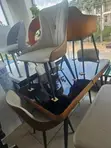 Modern Dining Table Set Mai Bakar Gilashi A Sama - 1