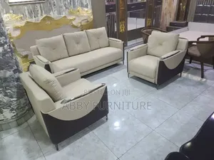 Classic 5-Seater Leather Sofa - Brand New