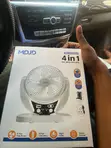 4-in-1 Rechargeable Solar Fan with LED Lamp - 1