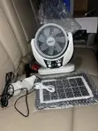 4-in-1 Rechargeable Solar Fan with LED Lamp - 2