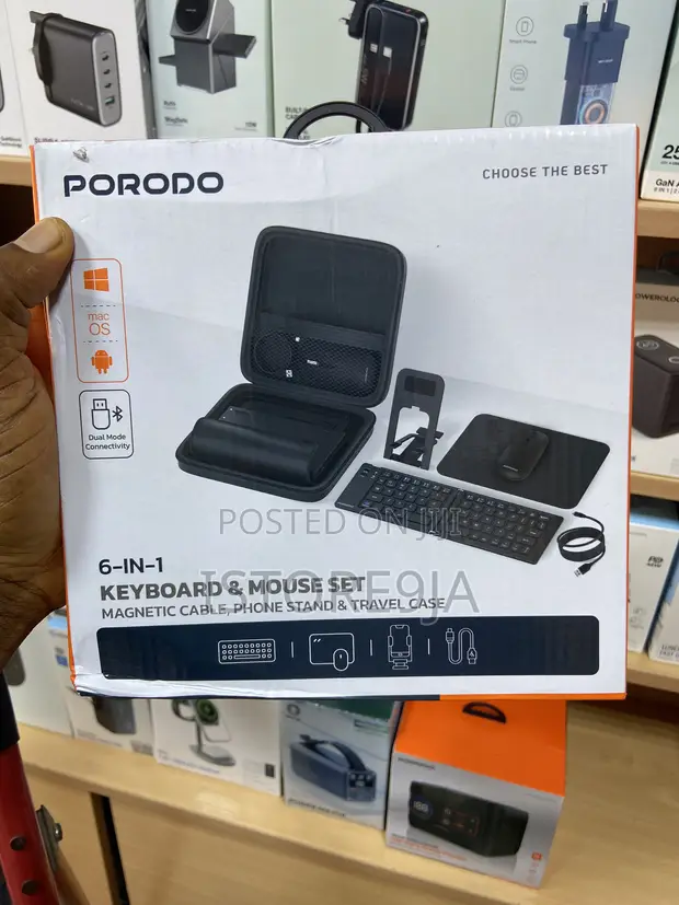 Porodo 6-in-1 Keyboard da Mouse Set - 1