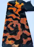 Velvet Handbeaded Lace with Crystal Stone - 1