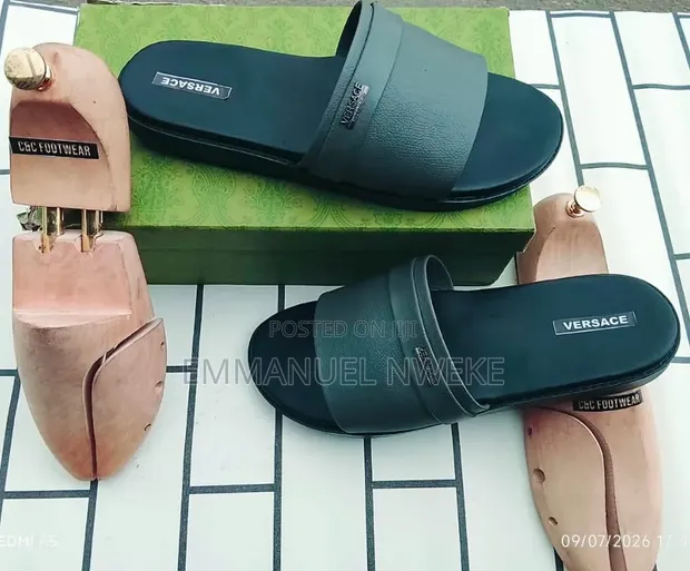 Versace Palms Slippers - Ash - 1