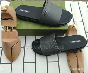 Versace Palms Slippers - Ash
