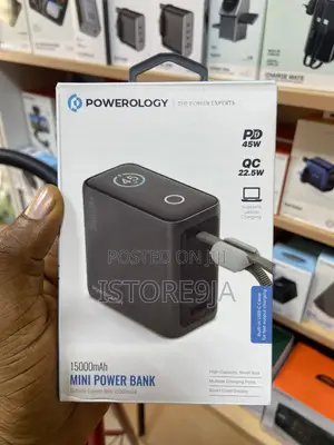 Powerology 15000mAh Mini Power Bank 22.5W