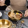 Golden Stainless Steel Seafood Bowl (18-22cm) - 3