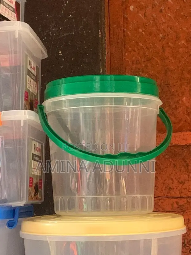 Multipurpose Plastic Bucket with Lid and Handle - 1
