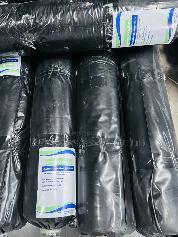 Amatropics Black/Silver Plastic Mulch Film 0.75m x 600m (35 Microns) - 1