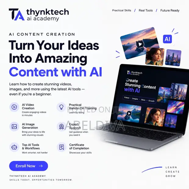 Learn AI Content Creation - Thynktech AI Academy - 1
