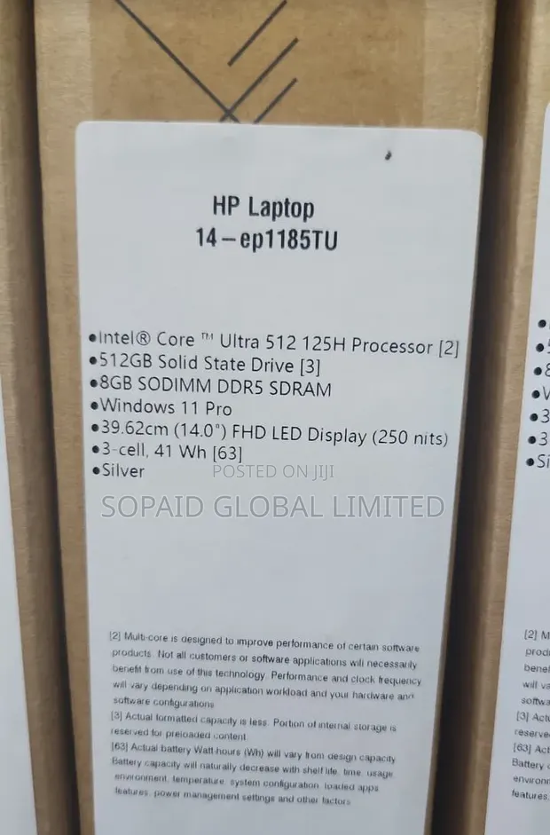 New HP Laptop: Intel Core Ultra 5, 8GB RAM, 512GB SSD - 1